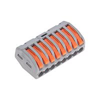 Универсальная клемма СМК 222-418, 8-проводная серая 0,08-2,5/4мм? (20 шт/уп) REXANT | код 07-5258-4 | REXANT