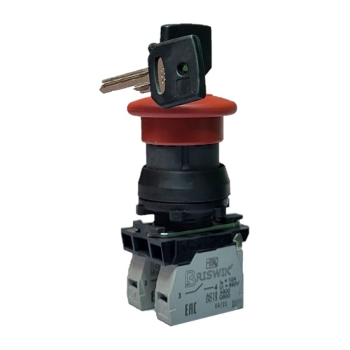 Выключатель Briswik КЕ 211/3м красный 0но+2нз Гриб Ключ с фикс IP66 УХЛ2 10А | код aZ-PV-6Ai-0223 | Briswik Выключатель Briswik КЕ 211/3м красный 0но+2нз Гриб Ключ с фикс IP66 УХЛ2 10А | код aZ-PV-6Ai-0223 | Briswik