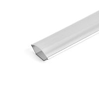 Профиль алюминиевый "угловой круглый 22х10мм" серебр. SAB280 SAFFIT с матовым экраном 2 заглушками 2 крепежами в комплекте SAFFIT 55249