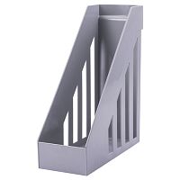 Лоток вертикальный для бумаг, увеличенная ширина (277х100х290 мм), BRAUBERG-MAXI, серый, 231051 | код 231051 | BRAUBERG