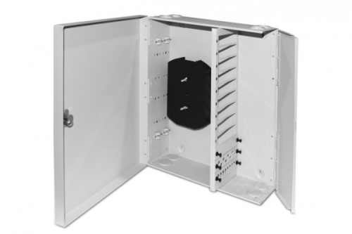 Бокс оптический универсальный настенный от 8 до 96 портов (SC duplex LC ST FC) со сплайс пластиной без пигтейлов и проходных адаптеров серый, Hyperline FO-WBX-12xSLT-W140H42-96UN-GY | код 250445 | Hyperline Бокс оптический универсальный настенный от 8 до 96 портов (SC duplex LC ST FC) со сплайс пластиной без пигтейлов и проходных адаптеров серый, Hyperline FO-WBX-12xSLT-W140H42-96UN-GY | код 250445 | Hyperline