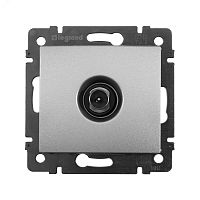 VALENA Розетка телевизионная TV проходная в рамку алюминий 14дБ | код 770131 | Legrand