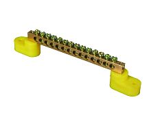 Шина PE земля на двух угловых изол ШНИ-8х12-8-У2-желтый HLT | код 081-01-62| HLT