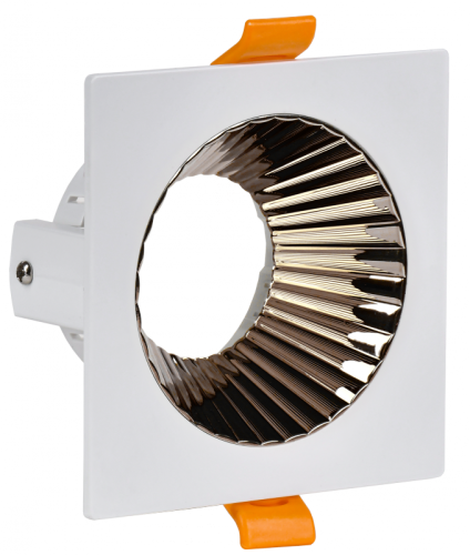 Светильник 4109 встр. поворотн. GU10 белый/шокол. пласт. IEK | код LT-UVB0-4109-GU10-1-K30 | IEK