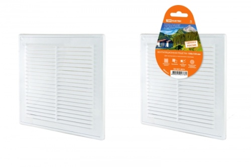 Решетка разъемная с москитной сеткой, бел. 150х150 TDM | код SQ1807-0074 | TDM