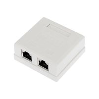 Розетка компьютерная внешняя, 2-порта RJ-45 (8P8C), FTP экранированная, категория 6, REXANT | код 03-0146 | REXANT