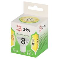 Лампа светодиодная LED 8 Вт 800Лм 3000К софит теплый GU10 220-240В LED MR16-8W-830-GU10 Green Line | код Б0067081 | ЭРА