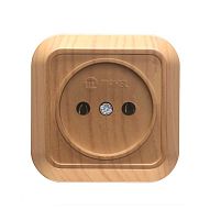 накладная дуб розетка б/з (квадрат) | код 45302 | Makel