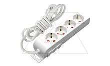 Ri-tech - Удлинитель 4x2P+E, нем. ст., со шторками, кабель 3x1,5мм?, 3м, белый | код 001-175-414002-03-00 | Mutlusan