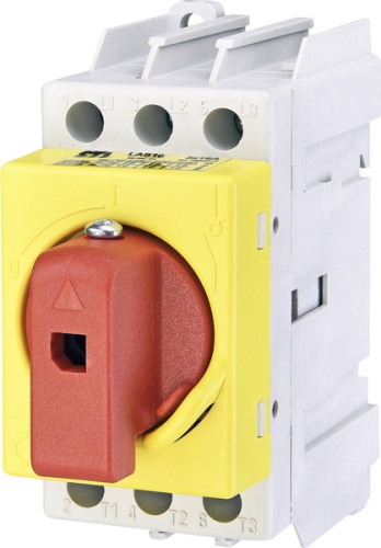 Разъединитель нагрузки (желто-красный) LAS 16 3р 1-0 16A | код 004661011 | ETI Разъединитель нагрузки (желто-красный) LAS 16 3р 1-0 16A | код 004661011 | ETI