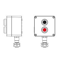 Взрывозащищенный пост управления из алюминия CPE-A-12-(1xP1B(11)-1xP1R(11))-1xKAEPM2MHK-20(C)1Ex d e IIC Т5 Gb / Ex tb IIIC T95°C Db | код 2201.121.22.120L | DKC