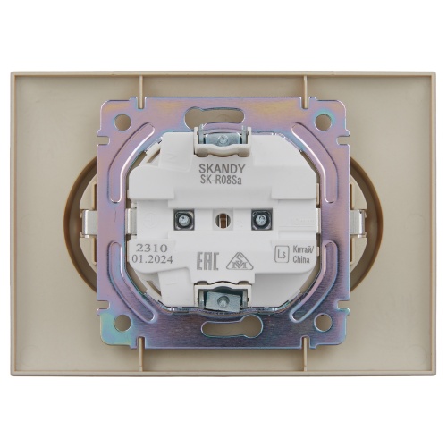 SKANDY Роз. 2-я с з/к без з/ш 16А сб. SK-R08Sa песоч. IEK | код SK-R21-16-K98-F | IEK фото 5