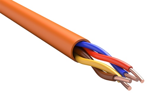 ITK Кабель огнестойкий КПСнг(А)-FRLS 2х2х0,50 оранжевый (200м) | код FR1-02-U-5307 | IEK