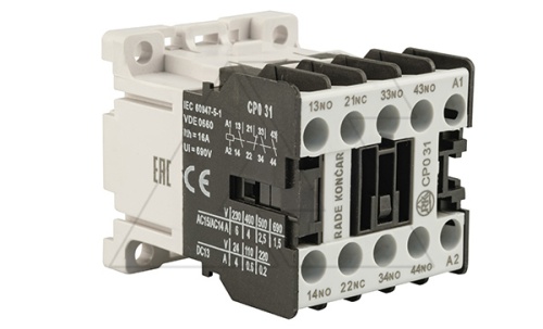 Контактор CP0 31 220/230 V 50Hz, 3NO+1NC, 6A(230VAC)/4A(400VAC) по АС-15, 220/230VAC | код EAC603220 | Rade Koncar Контактор CP0 31 220/230 V 50Hz, 3NO+1NC, 6A(230VAC)/4A(400VAC) по АС-15, 220/230VAC | код EAC603220 | Rade Koncar