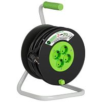 Удлинитель на пластик. катушке 4х30м с заземл. KAT-3x1.5-30m Greenline ПВС 3х1.5 Эра Б0065110