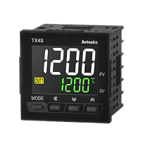 Температурный контроллер, c ПИД-регулятором и ЖК-дисплеем (4 разряда), корпус Ш48?В48мм, управляющий релейный выход (NO - 3A 250V AC) + доп. выходы аварийной сигнализации (2?NO - 3A 250V AC), Uпит. 100…250V AC, IP50 (передняя панель) | код TX4S-24R