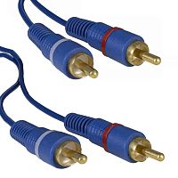 Аудио-видео шнур RUICHI 2 RCA - 2 RCA, 1.5 м, чёрный | код 113689 | Ruichi