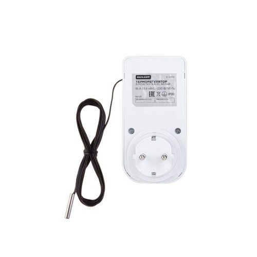 Терморегулятор цифровой 16А-01 в розетку, белый | код 51-0800 | REXANT фото 5 Терморегулятор цифровой 16А-01 в розетку, белый | код 51-0800 | REXANT фото 5