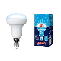 Лампа светодиодная LED-R50-7W/NW/E14/FR/NR Форма Рефлектор, матовая. Серия Norma. Белый свет (4000K). Картон. ТМ Volpe | код UL-00003844 | Uniel