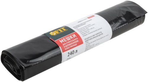 Мешок для строительного мусора ПВД особопрочные 240л 900х1400мм толщина 70мкм (уп.5шт) FIT 11945 фото 4