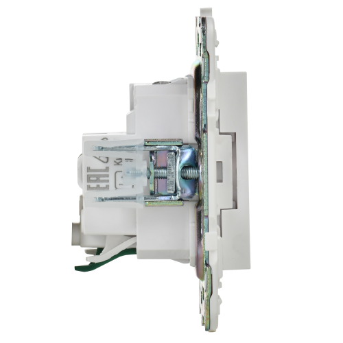 SKANDY Розетка с заземлением с защитными шторками 16А SK-R04W арктический белый IEKновинка | код SK-R14-16-K01 | IEK фото 3