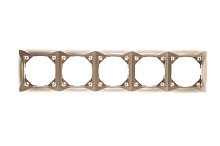 ДУЭТ 5-постовая РАМКА, ШАМПАНЬ | код WDE000405 | Systeme Electric