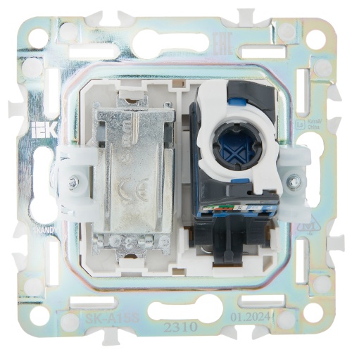 SKANDY Роз. двойная TV+RJ45 кат.6E SK-A15S сереб. IEK | код SK-AK20-2-K23 | IEK фото 2 SKANDY Роз. двойная TV+RJ45 кат.6E SK-A15S сереб. IEK | код SK-AK20-2-K23 | IEK фото 2