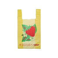 Пакет майка ПНД 30+15*55, 22мкм Ягоды (100шт./уп) | код 61-0108 | REXANT