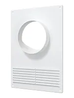 Площадка торцевая пластиковая с решеткой 180х250 фланец D100 | код 100ПТПР | ERA