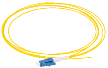 Оптический коммутационный монтажный шнур (Пигтеил), для одномодового кабеля (SM), 9/125 (OS2), LC/UPC, LSZH, 1,5м | код FPT09-LCU-C1L-1M5 | ITK by IEK