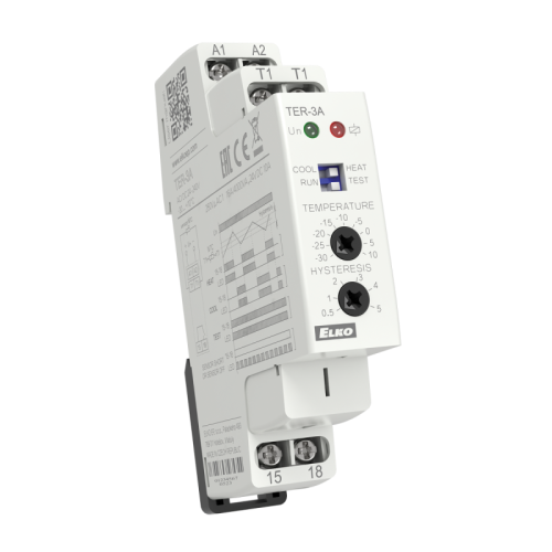 Реле контроля температуры в диапазоне -30...+10 C, настр гистерезис, питание AC/DC 24-240V TER-3A | код 3839 standard | Elko ep Реле контроля температуры в диапазоне -30...+10 C, настр гистерезис, питание AC/DC 24-240V TER-3A | код 3839 standard | Elko ep