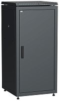ITK Шкаф сетевой напольный 19" LINEA N 18U 600х600мм металлическая передняя дверь черный | код LN05-18U66-M | IEK