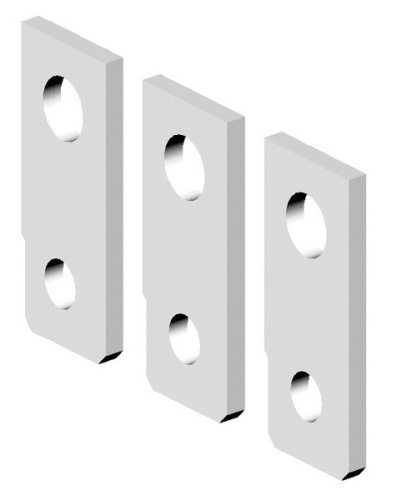 Шинн. переходник ZB2 S800-630/3 (прямые, 3 шт.) | код 004672320 | ETI