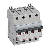 Автоматический выключатель DX³-E 6000 - 6 кА - тип характеристики C - 4П - 230/400 В~ - 4 А - 4 модуля | код 407301 |  Legrand 