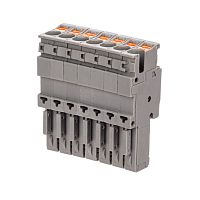 Штекер зажим push-in 7 точек подключения 2.5кв.мм сер. DKC VPR-P-2.5-7