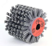 Щетка Д110x100x19+4 паза, ворс полимер-абразив P80 по дереву для щеточных шлиф машин с валом Д19+4 (3-384) | код FEL110100P80PGR | Cazzola