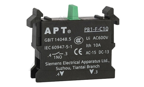 Блок-контакт 1NO, 6A 230VAC/24VDC, монтаж на адаптер, для PB1 серии | код PB1-F-C10 | АРТ