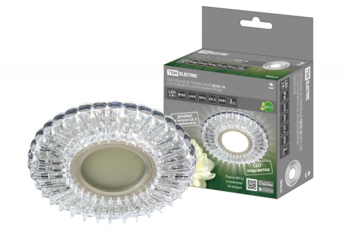 Светильник встраиваемый СВ 03-16 MR16 50Вт G5.3 LED подсветка 3 Вт зеркальный/хром TDM | код SQ0359-0146 | TDM Светильник встраиваемый СВ 03-16 MR16 50Вт G5.3 LED подсветка 3 Вт зеркальный/хром TDM | код SQ0359-0146 | TDM