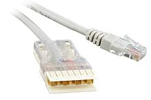 Патч-корд 110 тип - RJ-45 4 пары Cat.5e LSZH 1 м серый, Hyperline PC-110-RJ45-4P-C5e-1M-LSZH-GY | код 229903 | Hyperline