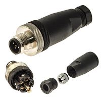 Разъём цилиндрический малогабаритный RUICHI 12-I-5M-04A, 5 контактов | код 107994 | Ruichi