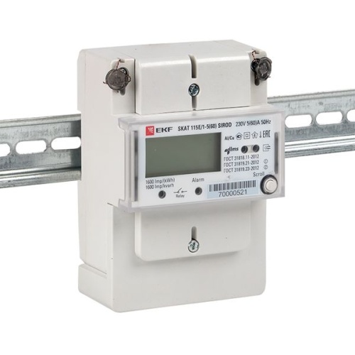 Счетчик электрической энергии однофазный многотарифный SKAT 115E/1-5(60) SIROD (встроенное реле) 2т МСК+0 | код 11502R | EKF фото 3 Счетчик электрической энергии однофазный многотарифный SKAT 115E/1-5(60) SIROD (встроенное реле) 2т МСК+0 | код 11502R | EKF фото 3