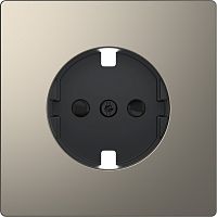 MERTEN D-Life ЦЕНТРАЛЬНАЯ НАКЛАДКА д/механизма розетки, НИКЕЛЬ | код MTN2330-6050 | Systeme Electric
