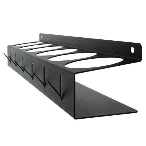 Держатель-органайзер для баллончиков, настенный, с крючками, черный, | код 38-0653 | REXANT фото 6