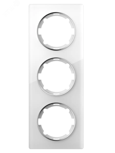 Рамка вертикальная стеклянная тройная, цвет белый | код 2234945 | OneKeyElectro Рамка вертикальная стеклянная тройная, цвет белый | код 2234945 | OneKeyElectro