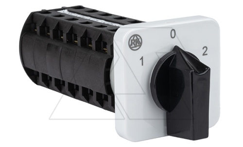 Переключатель BS 16 77 U, 6P, 20A, тип 1-0-2 (60°), 6NO на 1_2, на дверь, фронт IP40 | код EAC609599 | Rade Koncar