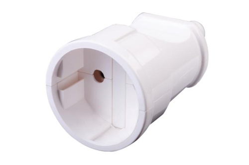 Розетка кабельная ABS-пластик прямая б/з 10А 250В IP20 REV бел. Duwi 30456 2 фото 2