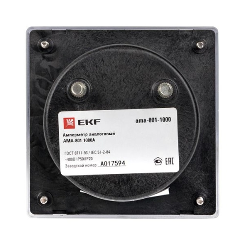 Амперметр AMA-801 аналоговый на панель (80х80) круглый вырез 1000А трансф, подкл, | код ama-801-1000 | EKF фото 5