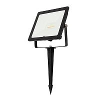 Прожектор светодиодный REXANT с пультом дистанционного управления 20 Вт, цвет свечения мультиколор (RGB) + опора на грунте 605-100 | код 605-011promo | REXANT