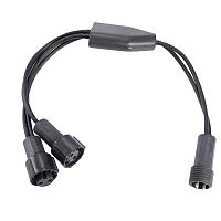 Разветвитель-Y для уличных гирлянд Professional (1вход 2 выхода) черн. ПВХ NEON-NIGHT 315-402