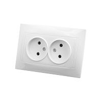 Розетка двойная 2П 10А 250В белая Лама TDM | код SQ1815-0024 | TDM